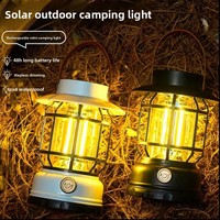 Nouvelle Lanterne de Camping Solaire Étanche avec Ambiance Rétro pour Tentes Extérieures Ampoule LED
