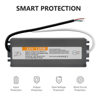 24 V 120 W Étanche IP67 Électronique LED Commutateur D'entraînement Alimentation 110-250V AC à DC 24 Volt 120 Watt 5 Amp Transformateur Convertisseur