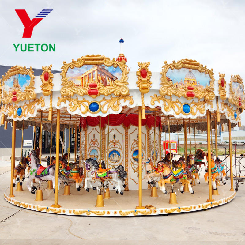 In Stock High Standard FRP Carousel Manufacturer Yueton 24 Seats Luxury ...