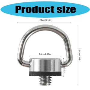 Quick-Release Plate 1/4 Inch Screw For Tripod <b>Digital</b> Camera Mounting Nickel-Plated Steel Flip Lock - Product Image 4