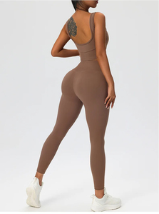 ชุดโยคะยืดได้4ทิศทางสำหรับผู้หญิงชุดออกกำลังกาย2ชิ้นใหม่สำหรับผู้หญิง - Product Image 4