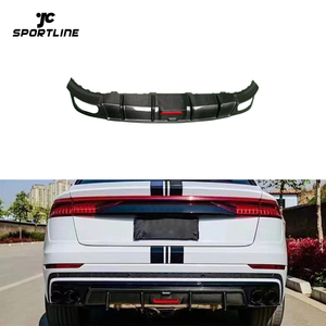 คาร์บอนไฟเบอร์ด้านหลังDiffuserพร้อมไฟLEDสําหรับ<span class=keywords><strong>Audi</strong></span> <span class=keywords><strong>Q8</strong></span> <span class=keywords><strong>S</strong></span> Line SQ8 4 ประตู 2021-2022 - Product Image 1