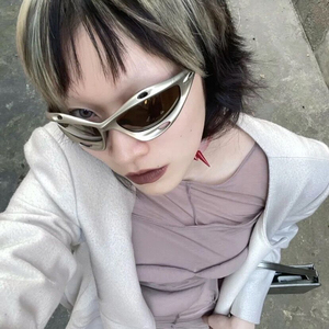 แว่นกันแดดกีฬาสุดเท่ ดีไซน์ใหม่ Y2k ป้องกันลม ทนทาน นำเข้าจากต่างประเทศ - Product Image 2