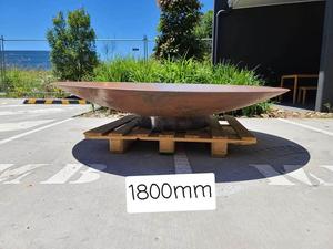 Jardinières rondes de grande taille pour l'extérieur, en acier corten, pots à fleurs en métal - Product Image 3