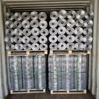 Malla de Alambre Cuadrada Ondulada Galvanizada en Caliente para Cercas Agrícolas, Rollo de 1.5m x 50m con Postes en Y para Ganado y Caballos, Fácil de Instalar