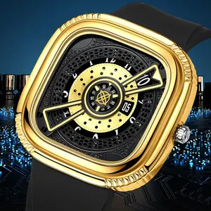 นาฬิกาข้อมือควอตซ์แฟชั่น OFNS 1312 สำหรับผู้ชาย ดีไซน์สี่เหลี่ยมจัตุรัส ฟังก์ชั่นหลากหลาย กันน้ำ - Product Image 3