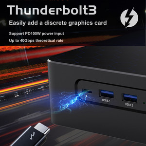Mini PC de Escritorio para Juegos 8945HS, 4.0 GHz, 5.2 Octa Core, 2*DDR5, NVMe SSD, Doble LAN, WiFi6 EU, para Oficina, Edición de Video, M600 Mini Gaming - Product Image 3