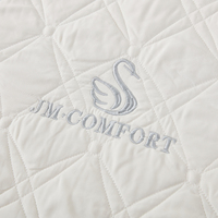 Protège-matelas matelassé imperméable en coton-poly, respirant, doux, couleur unie, avec emballage, en stock – Vente en gros SUPER
