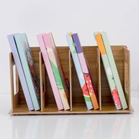 Soporte para libros de madera maciza, duradero, creativo y sencillo, para estudiantes, estantería para oficina, mesa, escritorio, organizador de archivos, almacenamiento de CD y DVD
