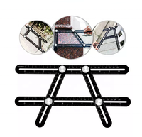 Règle pliante multi-angles en alliage d'aluminium gravée au laser, outil de mesure et de traçage pour le travail du bois et la menuiserie
