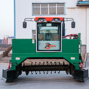 Machinerie d'élevage : Retourneur de compost organique, mélangeur d'<span class=keywords><strong>engrais</strong></span>, machine à compost ALLWIN en acier inoxydable, capacité élevée 3-5t/h - Product Image 2