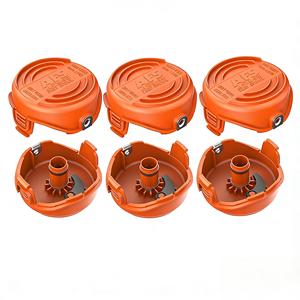 6pack <b>Trimmer</b> Line Spool Cover Replacement 90583594 for SF-080 <b>BLACK</b> & DECKER GH3000/LST540/LST540B/GH3000R Grass <b>Trimmer</b> Cap - Product Image 1