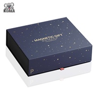 Grande boîte d'emballage de luxe personnalisée en carton de papier noir magnétique pour chaussures