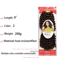 Perruque Synthétique pour le Commerce Transfrontalier, Soie Basse Température, Style Afro Bouclé Court, Petites Boucles, 8 Pouces