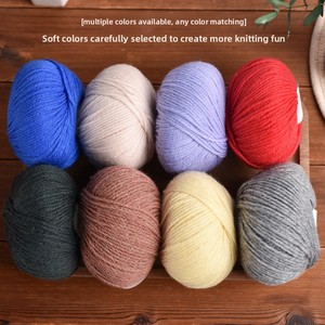 Fil à tricoter Munuan fait main <span class=keywords><strong>pour</strong></span> DIY, aiguilles à tricoter, crochet, <span class=keywords><strong>pelote</strong></span> <span class=keywords><strong>de</strong></span> grosseur moyenne, blanchi, torsion faible, <span class=keywords><strong>pour</strong></span> écharpes et bonnets tricotés à la main - Product Image 4