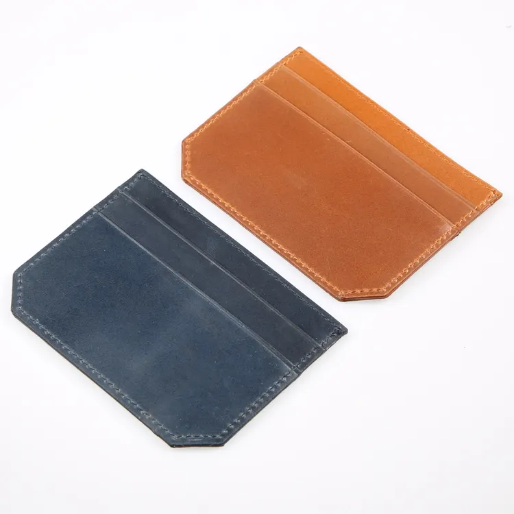 Low MOQ Top Quality Silm Front Pocket Card Wallet Leather ID Credit Card Holder Business Card Holder Wallet