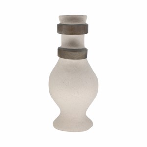 Vaso Moderno Ecomix con Dettagli in Legno, Vaso Decorativo per Fiori, Elegante Elemento d'Arredo per Soggiorno - Product Image 1
