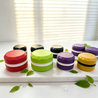 Pot cosmétique en PP de 150g, plat, rond, à large ouverture, rouge mat, vert, violet, pour crème capillaire et crème visage, couleur personnalisée, OEM ODM, vente en gros