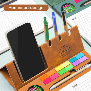 סיטונאי התאמה אישית pu שילוב טלפון לעמוד בעל עט עיצוב <span class=keywords><strong>memo</strong></span> צבעוני - Product Image 5