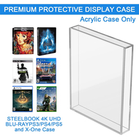 Vitrine SteelBook transparente personnalisée en acrylique support étui de protection en acrylique compatible pour PS3 PS4 PS5 Xbox one jeu SteelBook