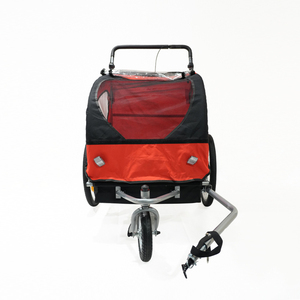 รถพ่วงจักรยานพับได้ รถเข็นเด็ก ล้อ 20 นิ้ว พร้อมแถบสะท้อนแสง โครงโลหะ รับน้ำหนักได้ 80 กก. รถพ่วงจักรยานสำหรับเด็กขนาดใหญ่ - Product Image 6