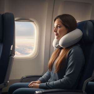 Cuscino da viaggio Ilan in memory foam per il supporto del collo, per dormire comodamente in aereo e in auto, modello 36033 - Product Image 2