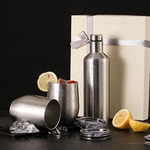 ขายร้อนสแตนเลสฉนวนธุรกิจกระติกน้ําสูญญากาศชุดของขวัญ 2 ฝาปิดของขวัญกล่อง - Product Image 4