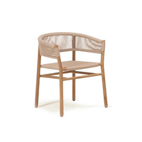 Ensemble de table et de chaises de loisirs d'extérieur en teck et rotin, meubles de salon résistants aux UV et imperméables pour cour, villa, hôtel, terrasse