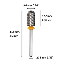 Precise Nail Beauty Supply 2XC Grande fraise à ongles en carbure à tête arrondie, non revêtue, pour gel, pour ponceuse à ongles