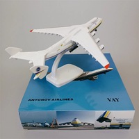 Miniature d'avion de transport de grande taille AN-225 Antonov à l'échelle 1/400, modèle en alliage moulé sous pression de 20 cm, roues écologiques mobiles, couleur