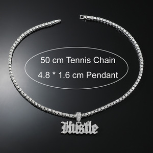 Nouveauté 2026 : Collier Pendentif Lettre en Alliage Plaqué Or et Argent Style Hiphop Luxe Léger pour Homme – Bijou Tendance - Product Image 5