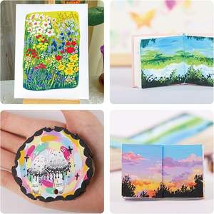 EABOR DIY 6 colores 20ml agua Color Tampera juego de pintura para actividades artísticas escolares uso en lienzo papel de cerámica - Product Image 5