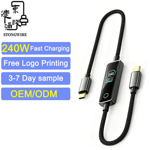 Câble de charge rapide Type-C 240W 5A PD3.1, conducteur en cuivre pur, connecteurs en alliage de zinc, gaine en nylon tressé, pour appareil photo, <span class=keywords><strong>ordinateur</strong></span> - Product Image 1