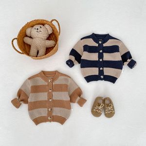 Giacca a Righe Primaverile Engepapa per Neonati, Cardigan in Maglia a Maniche Lunghe per Bambini e Bambine, Abbigliamento per Neonati - Product Image 2