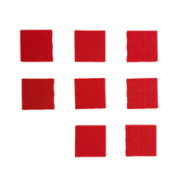 Sous-verre personnalisé en PVC souple rouge, antidérapant, résistant à la chaleur, écologique, personnalisable, protection de table, accessoires de cuisine