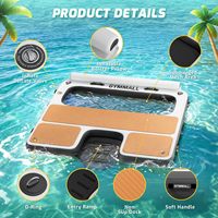 Plateforme flottante gonflable, île flottante pour adultes, fête aquatique en famille, bain de soleil, lac, rivière, océan