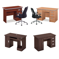 Bureau de direction en bois moderne, durable et économique avec armoire pour la maison et le bureau