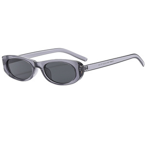 New Ladies Outdoor Street Shot Beach Fashion With a Variety of Color Oval Small Frame Sunglasses - Product Image 3