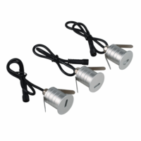 Mini projecteur LED encastré 1W résistant aux intempéries pour éclairage extérieur de cour, de terrasse, d'escalier, d'angle et de trottoir