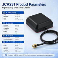 Antenne active GNSS de haute précision OEM GPS GLONASS BeiDou Galileo L1 L2 L5 avec connectivité SMA, protection IP66, câble personnalisé