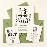 Cartes d'invitation de mariage personnalisables « Save the Date » pour la fête prénuptiale - Invitations de célébration de mariage pour les jeunes mariés