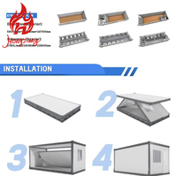 Maisons modulaires préfabriquées pliables de 20 pieds et 40 pieds, maisons mobiles à 2-3 chambres, maison pliable portable pour villa ou hôtel
