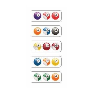 Boletos de tracción con cinco ventanas, temática de billar, para juegos de azar, precio al por mayor - Product Image 6