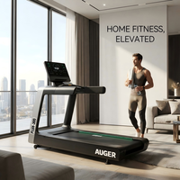 Caminadora Eléctrica Comercial AUGER FLUX-300 de Alta Resistencia para Gimnasio con Pantalla LED e Inclinación Ajustable