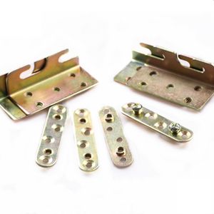 Connecteur de meubles en fer-zinc personnalisé cadre de lit en bois charnières de rail pince support de connecteur de lit pour table canapé utilisation salon - Product Image 2