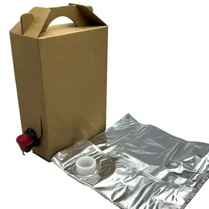 Oferta Capacidad líquida de jugo de vino Bolsa de pie Bolsa de plástico Bolsas de embalaje en cajas