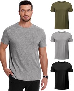Camiseta de manga corta con cuello redondo para hombre, de color sólido, algodón suave de primera calidad, básica, informal, para uso diario, disponible para venta al por mayor. - Product Image 2