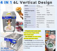 24l / h vertical machine à crème glacée Outdoor Fruit Machine Italie salle à manger sirop de crème glacée lot congélateur