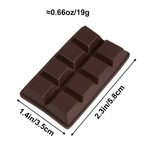 Chocolat de simulation réaliste - Idéal pour les créations alimentaires DIY, les jouets, les porte-clés, les aimants, et la création d'échantillons gratuits avec image de conception - Product Image 2
