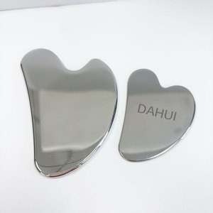 Rodillo de Masaje Facial DAHUI, Herramienta de <span class=keywords><strong>Guasha</strong></span> de Acero Inoxidable, Gua Sha Plateado de Acero Inoxidable - Product Image 4